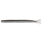 Silver-gray fishing lure with glitter body and forked tentacle tail
