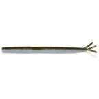 Light blue fishing lure with glitter body and forked tentacle tail