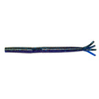 Blue fishing lure with glitter body and forked tentacle tail