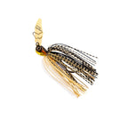 ChatterBait Elite EVO HD lure with gold blade and black-and-gold speckled skirt