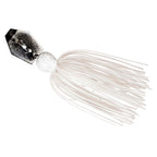 ChatterBait MiniMax jig lure with white skirt and speckled pale body