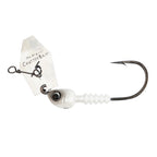 BareBoneZ chatterbait with white blade, white body, and black hook