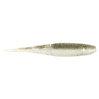 White/cream fishing lure with faint speckling and subtle translucent sheen