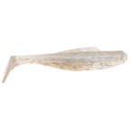 DieZel MinnowZ soft plastic lure, translucent white with gray speckles and paddle tail
