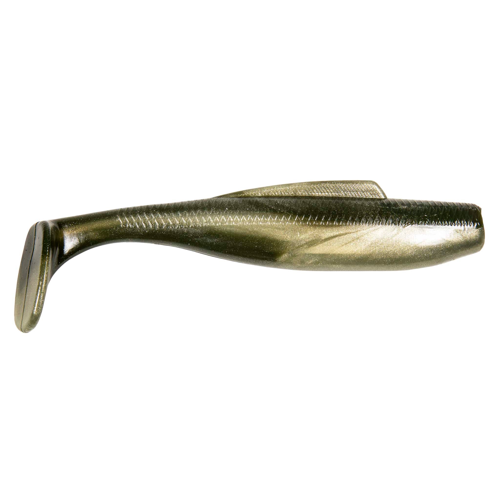 DieZel MinnowZ soft plastic lure, olive green metallic with darker top