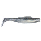Blue-gray glitter soft swimbait lure with forked tail