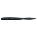 Soft plastic fishing lure in dark blue with black speckles