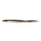 Soft plastic fishing lure in tan with dark dot and speckle accents
