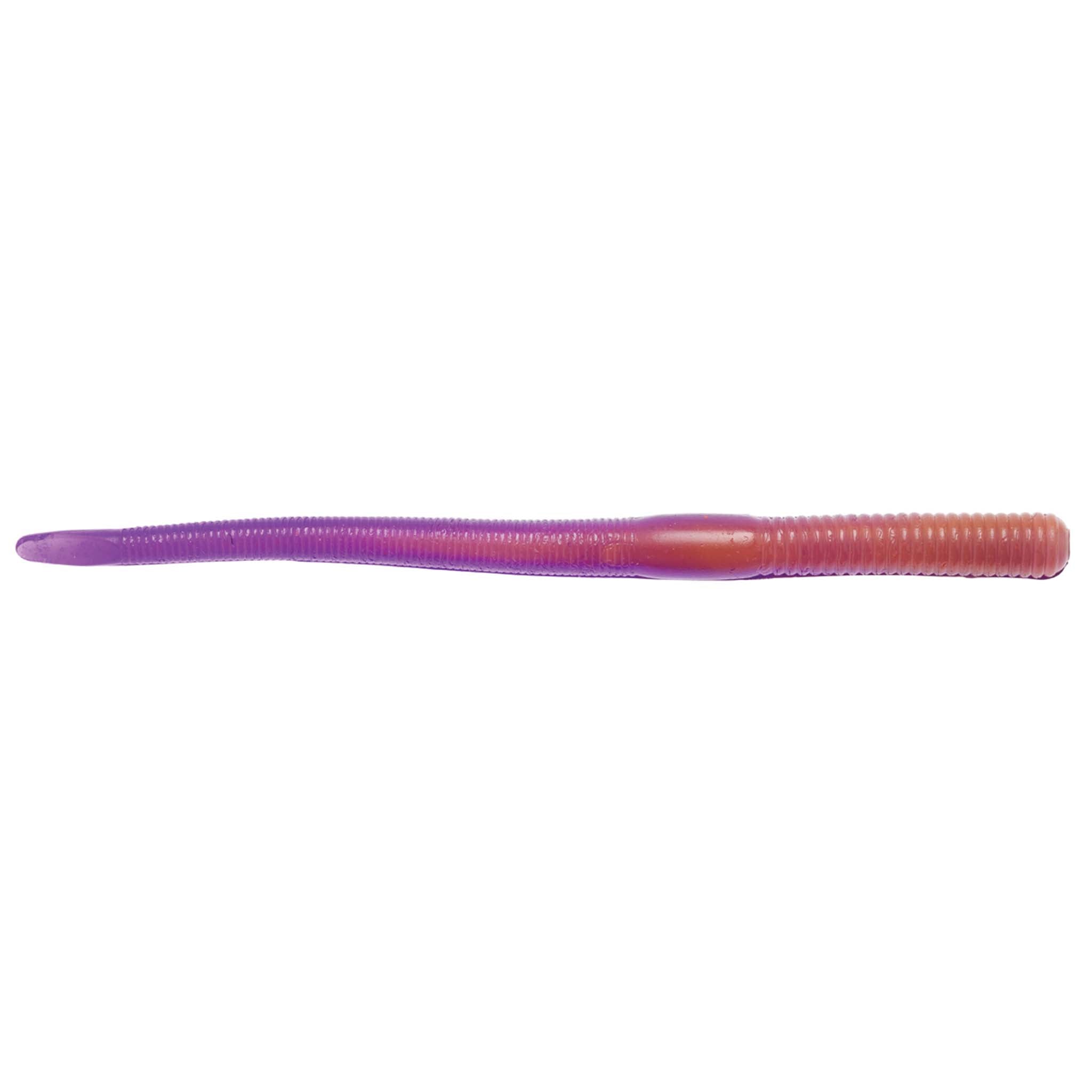 Finesse WormZ soft plastic worm lure, purple-to-pink gradient tail