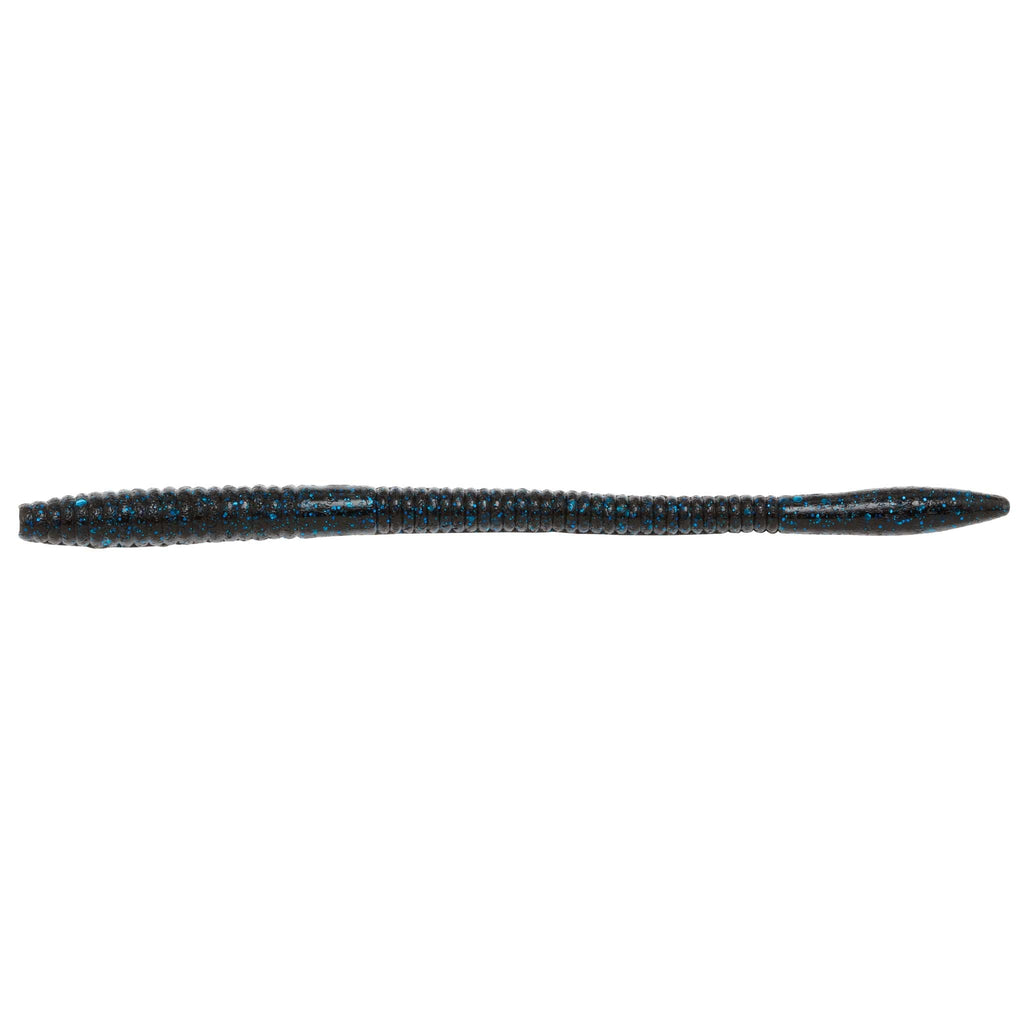 Finesse WormZ soft plastic worm lure, deep blue with speckled texture