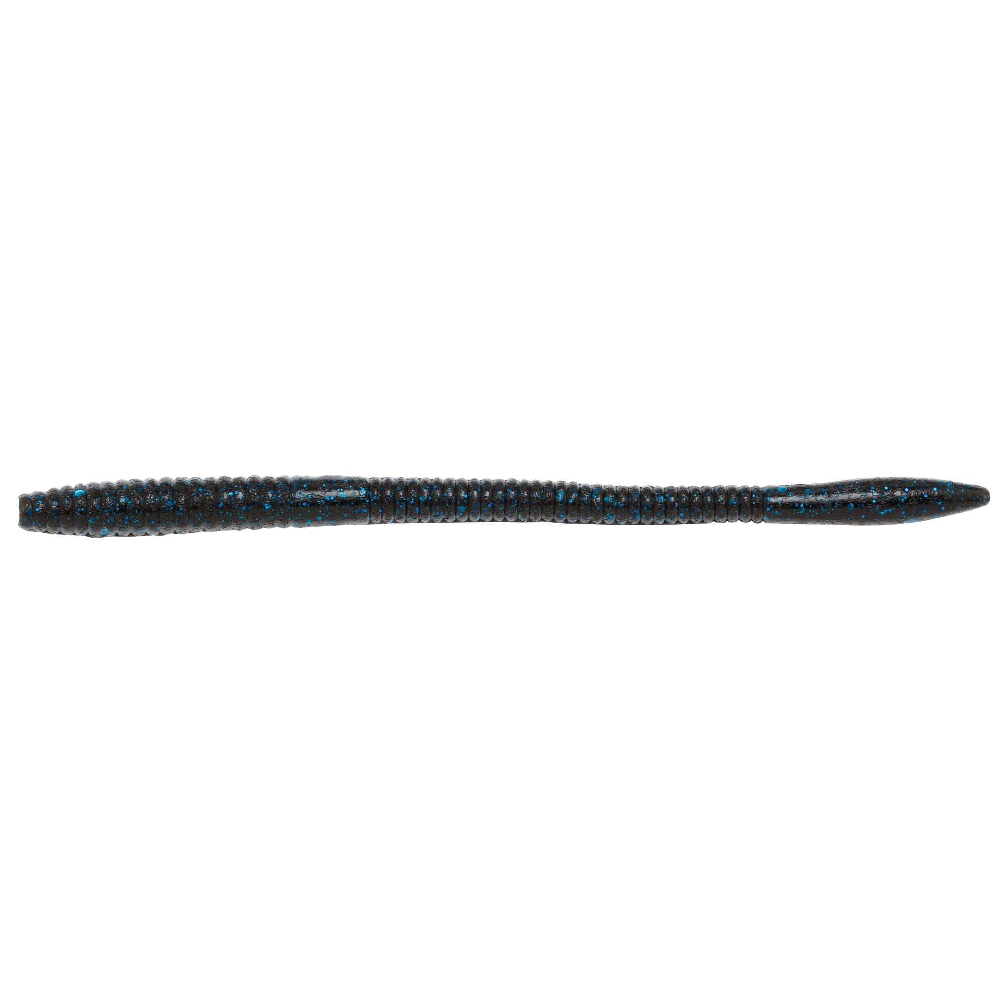 Finesse WormZ soft plastic worm lure, deep blue with speckled texture