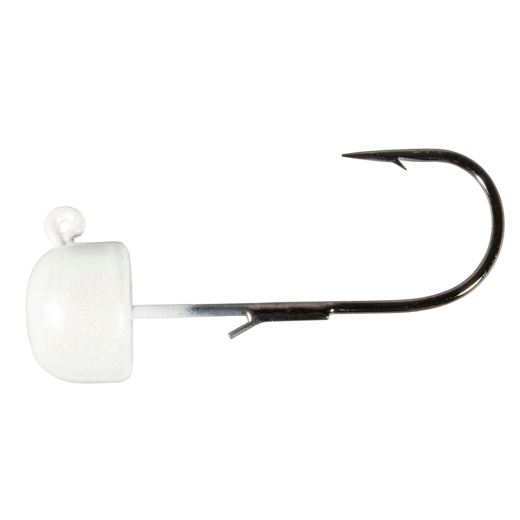 Finesse ShroomZ jig hook with pearl white square head and dark hook
