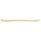 Floating worm lure in white, long ribbed body with tapered tail