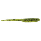 Finesse ShadZ soft fishing lure, green with black speckles