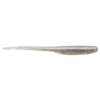 White and blue glitter shad-style soft plastic fishing lure
