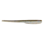 Translucent pale blue shad-style soft plastic fishing lure with speckles