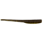 Dark brown/olive speckled shad-style soft plastic fishing lure