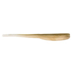 Gold shad-style soft plastic fishing lure with translucent pale tail