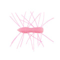 Fuzzy bug toy with bubblegum pink body and long light pink legs