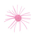 Fuzzy spiky cat toy, bright pink with glowing pink center