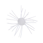 Fuzzy spiky cat toy, pale white with soft gray center