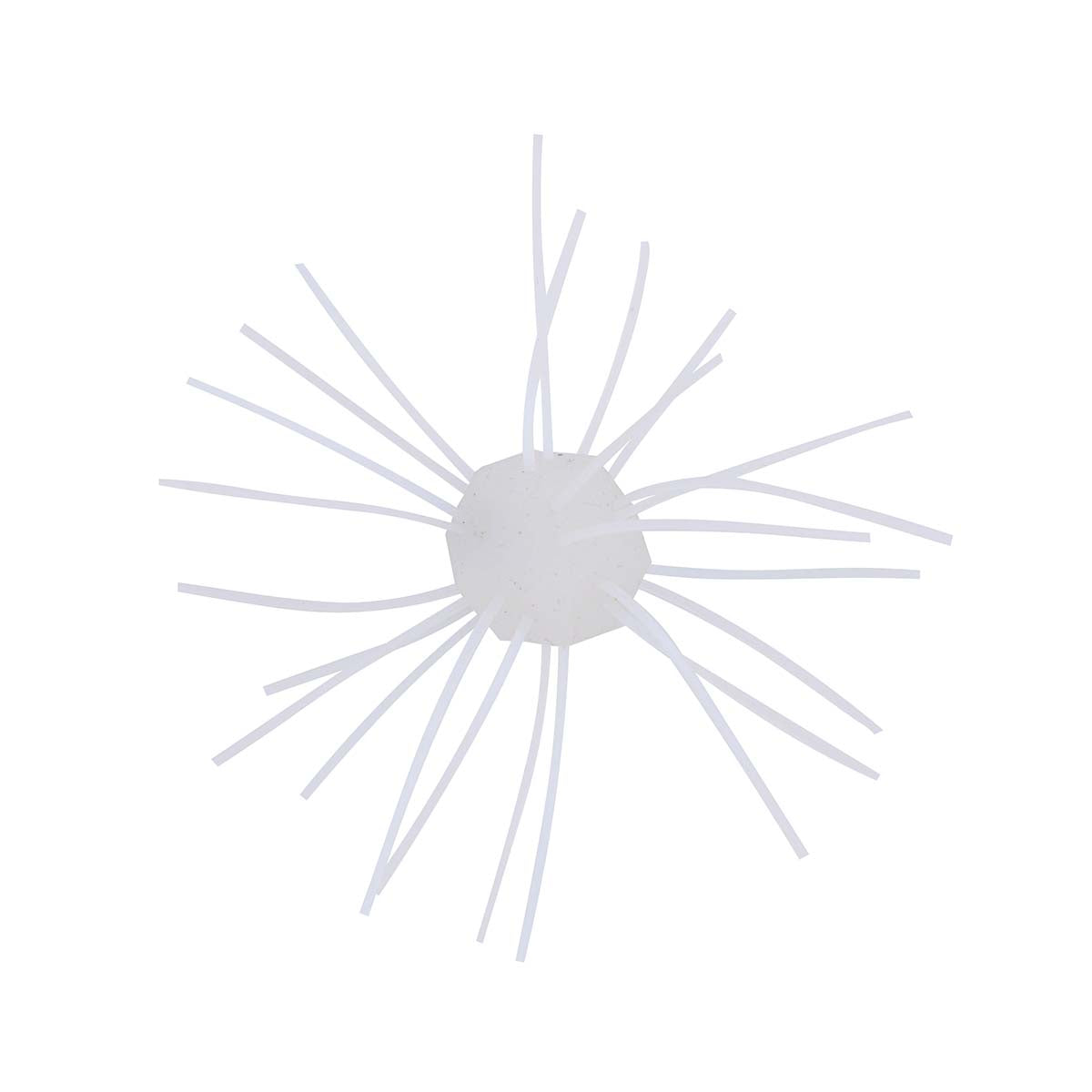 Fuzzy spiky cat toy, pale white with soft gray center