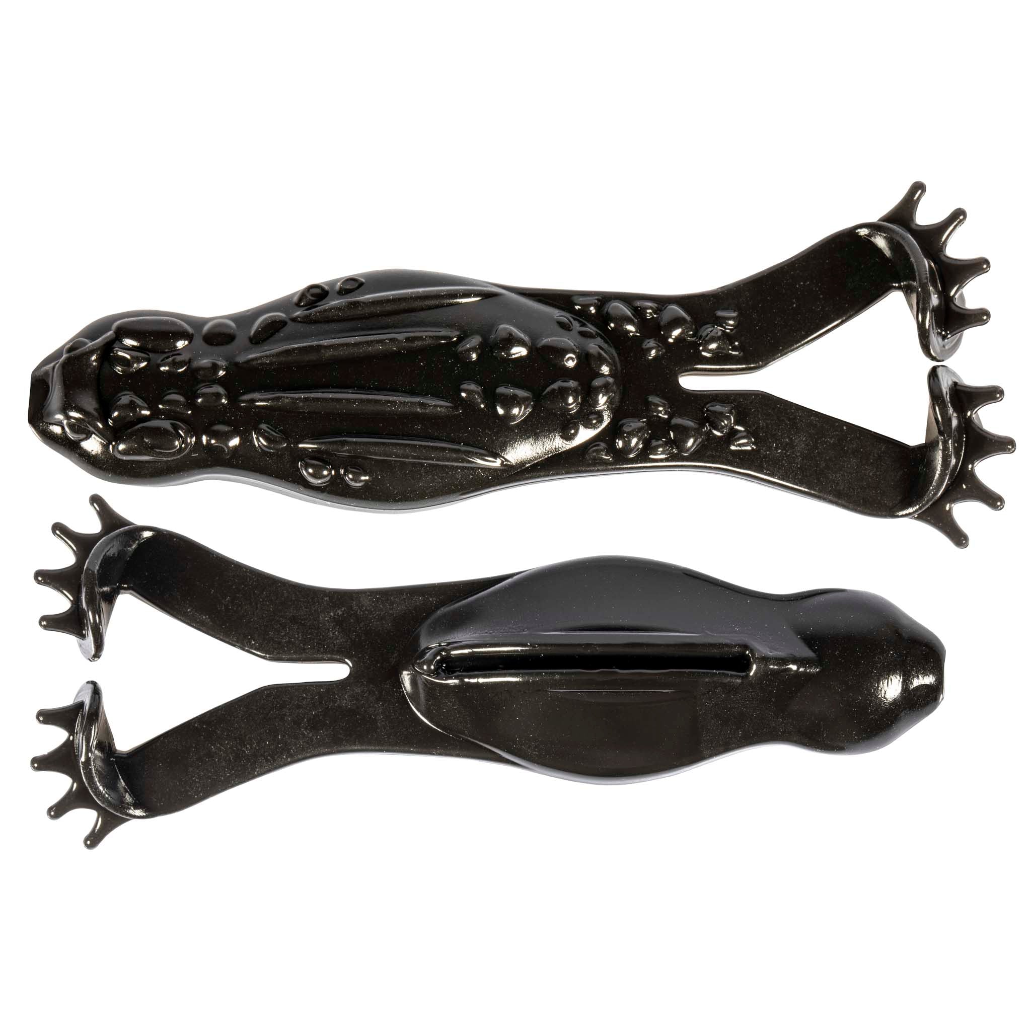 Black soft plastic fishing lure set, ribbed body with split tail and nubs