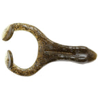 Olive brown soft plastic frog lure with darker speckling and molded texture