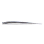 Silver-gray fishing lure with speckled finish and tapered head