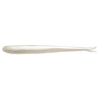 White pearl fishing lure with smooth body and pointed tail