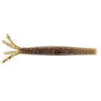 Hula StickZ fishing lure, speckled orange-brown body with yellow forked tail