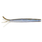 Hula StickZ fishing lure, pale blue body with brown-tinted forked tail