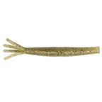 Olive green speckled soft plastic fishing lure with light multi-prong tentacles