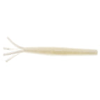 Hula StickZ fishing lure, translucent light cream body with white forked tail