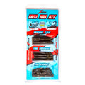 Ned rig lure kit package with dark brown soft plastic worm baits