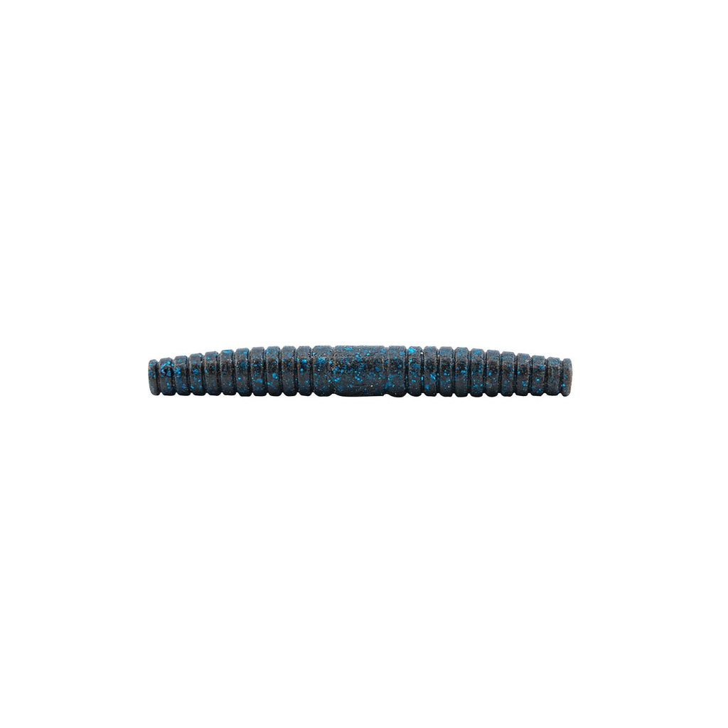 Segmented soft plastic fishing lure, blue dark body
