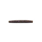 Segmented soft plastic fishing lure, purple-speckled body