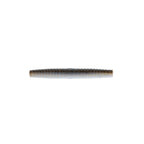 Segmented soft plastic fishing lure, light gray body with white tail