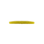 Segmented soft plastic fishing lure, bright yellow body