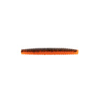 Kingpin fishing lure, orange segmented body with dark brown top