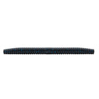 Fishing soft plastic lure, dark blue color with speckled segmented body