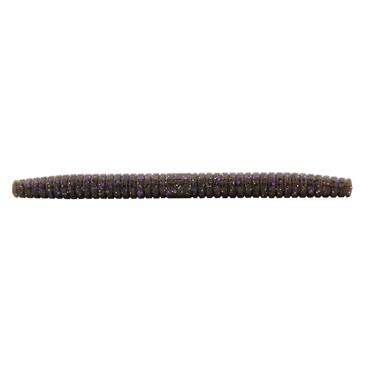 Fishing soft plastic lure, dark purple speckled segmented body