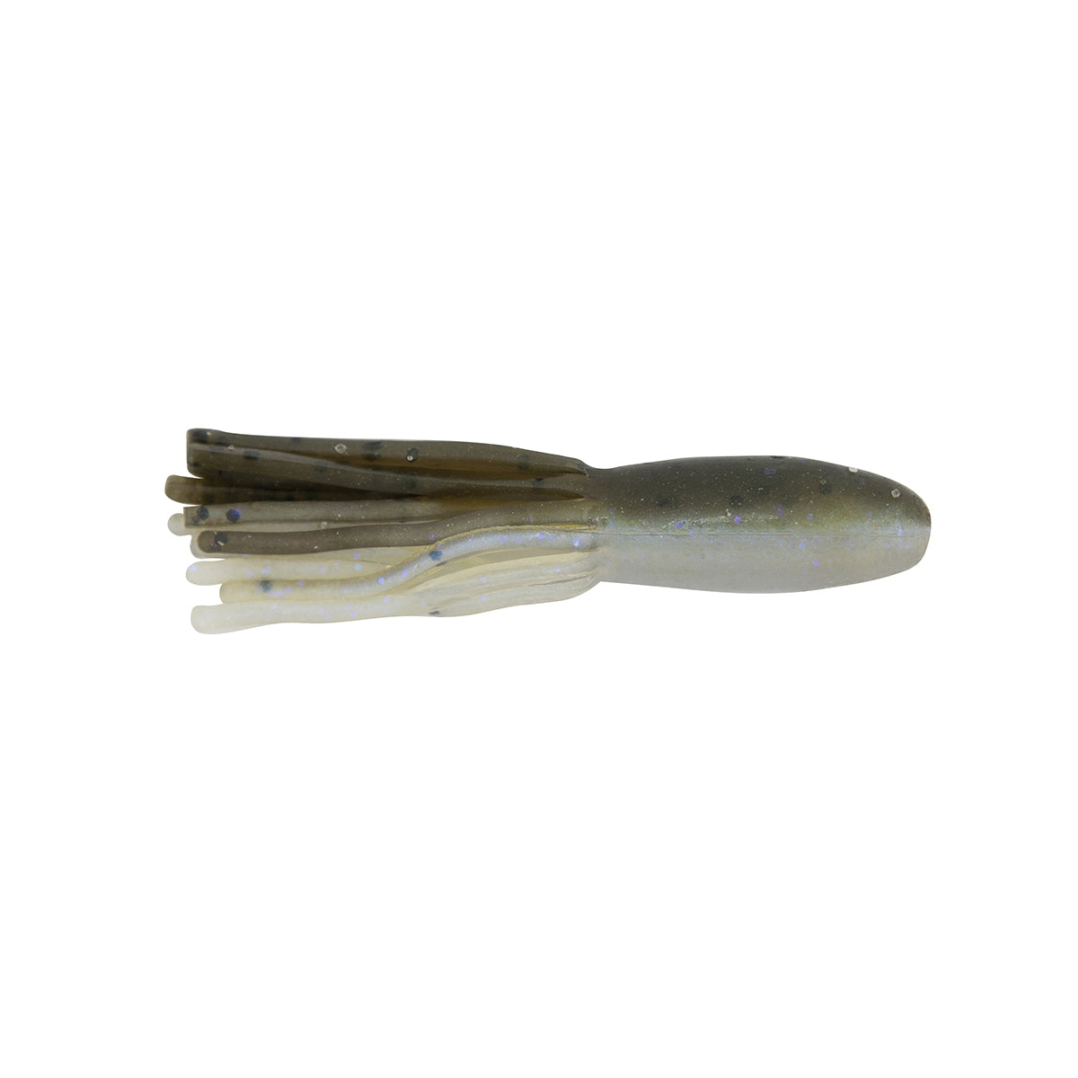 Llama TubeZ soft tube lure in clear gray with blue flecked tail