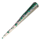 Micro WormZ soft plastic worm lure in clear with green sparkle and dark green head