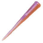 Micro WormZ soft plastic worm lure in translucent purple with orange-brown head