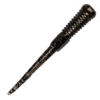 Micro WormZ soft plastic worm lure in dark black with glossy black head