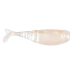 Shad FryZ fishing lure, translucent white with smooth pearly sheen and round eye