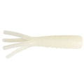 White soft plastic fishing lure with translucent body and five short tentacle legs