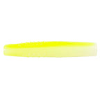 Micro TRD fishing lure, bright translucent yellow with fine speckles and ribbed texture