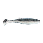 Octane MinnowZ soft shad lure, light silver body with blue-speckled back